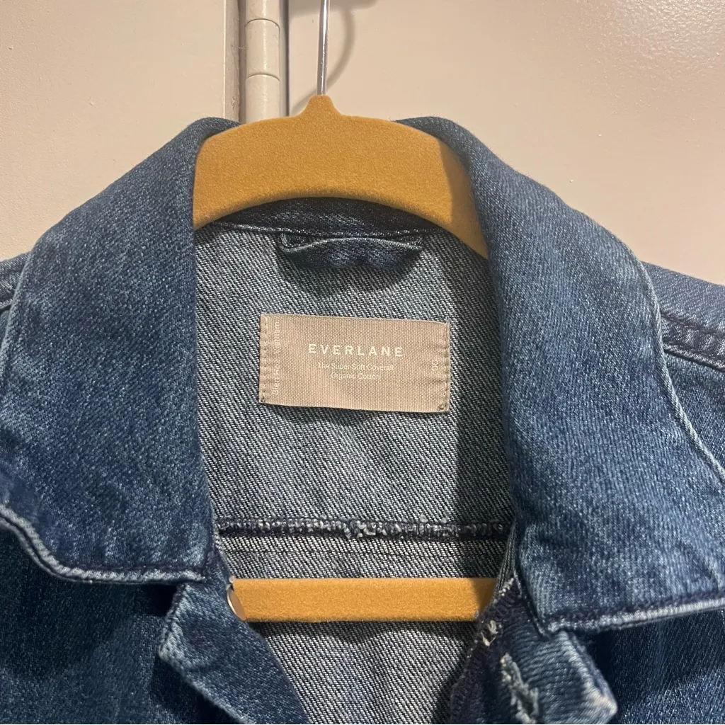 Everlane Super-Soft Summer Jean Coverall Jumpsuit Denim Size 00 - Image 9