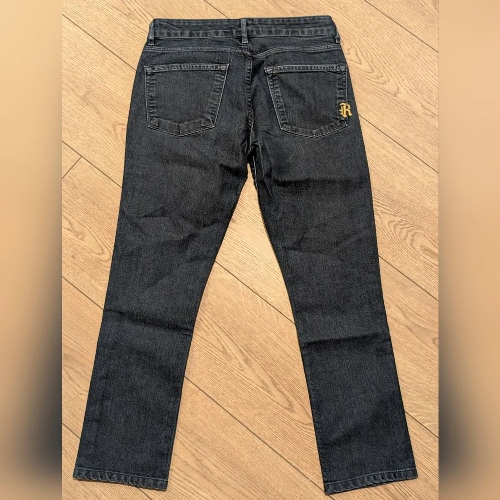 Rich & Skinny Jeans Womens 27 Sleek Crop Crpped Dark Wash Denim Made In USA - Image 6