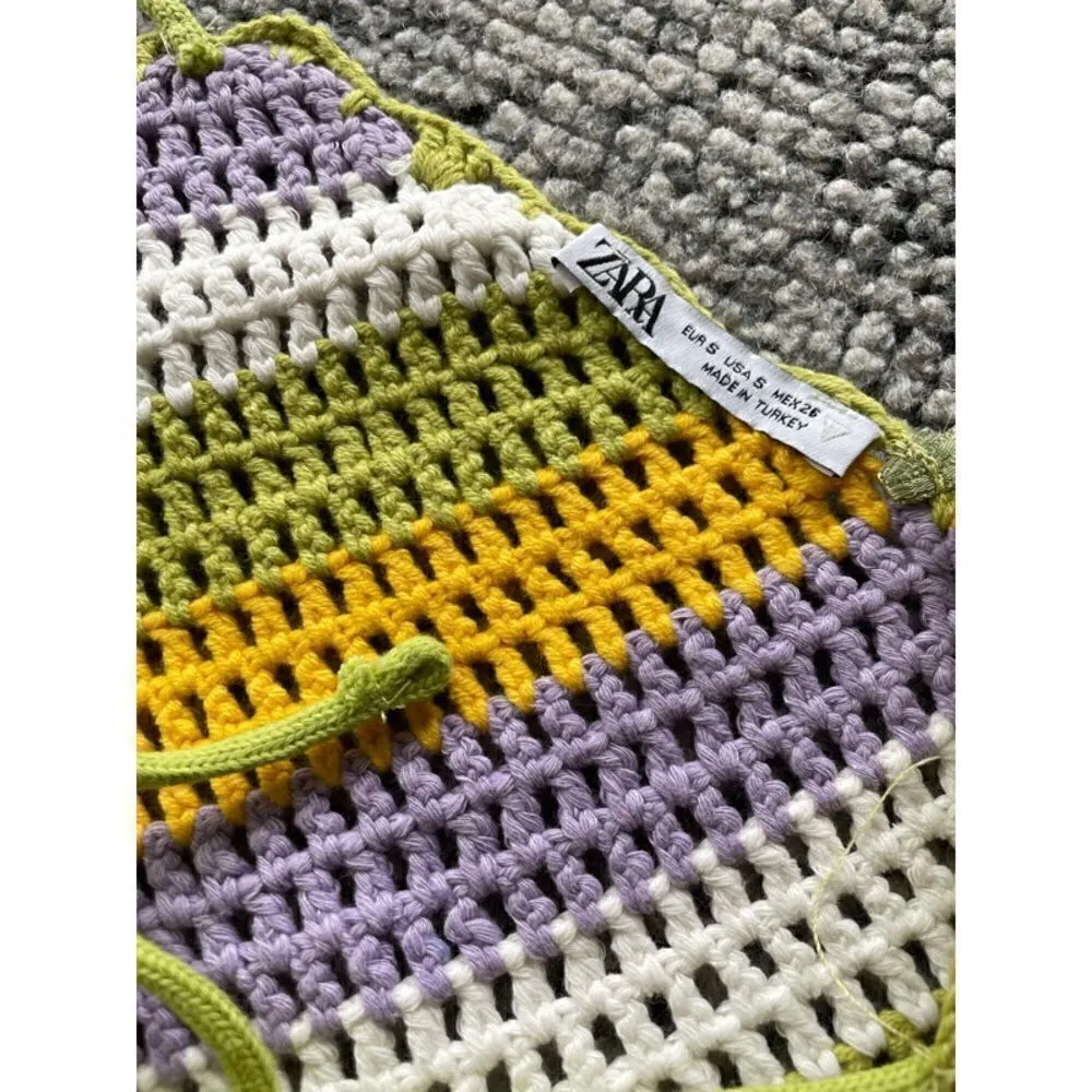 Zara Crochet Halter Crop Top - Image 6