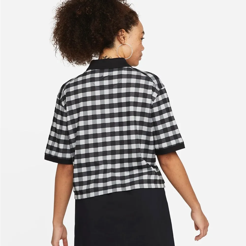 Nike The Polo Loose Fit Black Checked Dri-Fit MSRP $75 NEW - Image 2