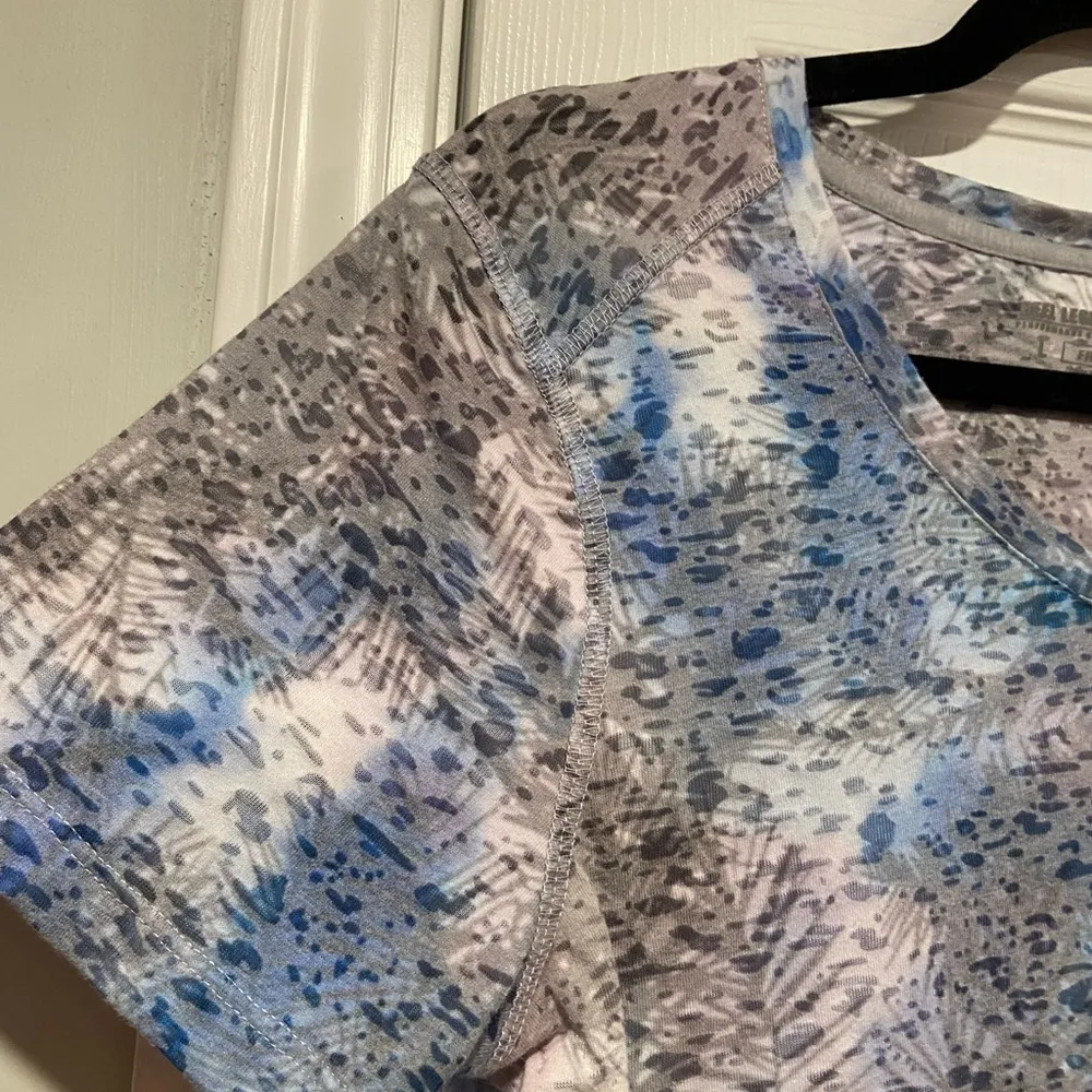 Reel Legends Size L Freescent Palm Print Spatter Dye Short Sleeve Tee Shirt - Image 3