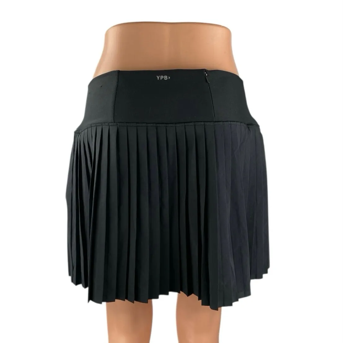 YPB Black Pleated Casual Activewear Mini Skater Tennis Flare A - Image 3