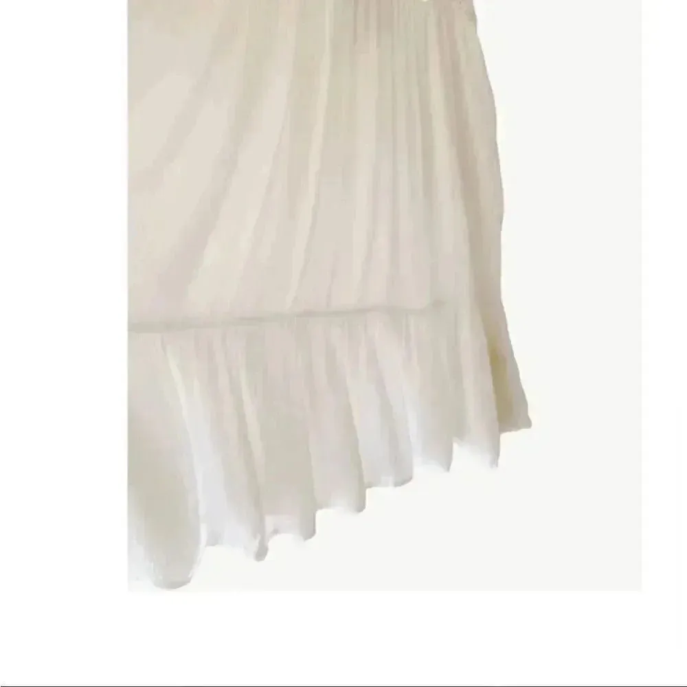 Raviya Sleeveless Lace Bridal Boho Embroidered Beachwear White Mini Dress SZ S - Image 6