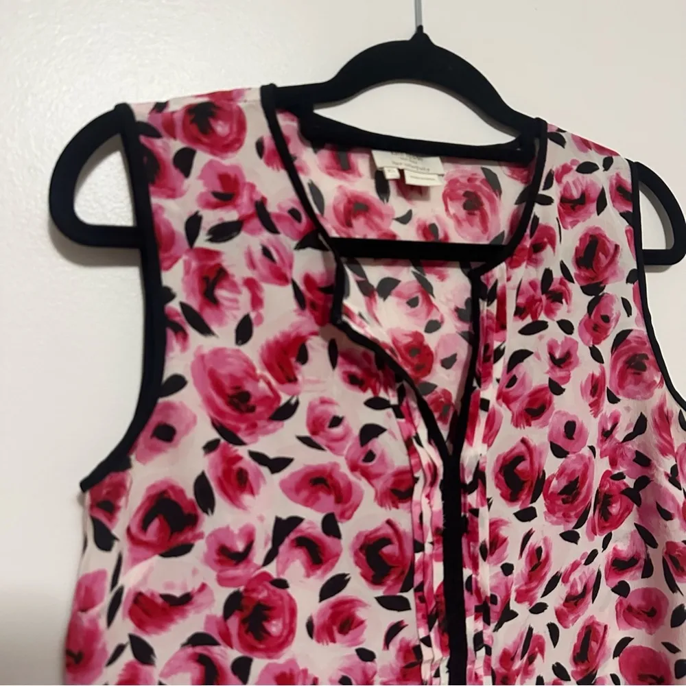 Kate Spade Silk Rose Print Tank XS - Image 4