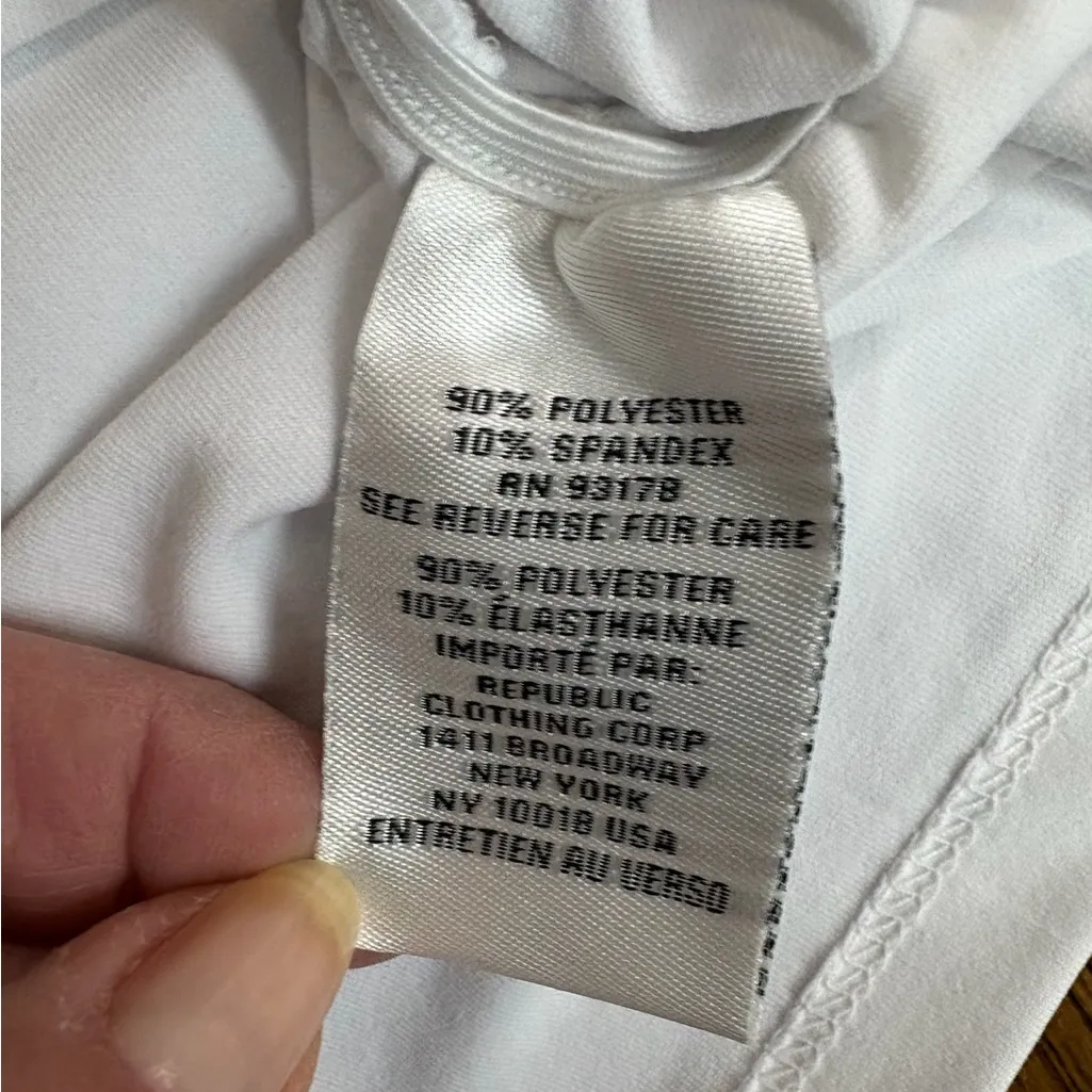 Jason Wu White Sleeveless Mock Neck Ruched Top Size Medium EUC Basic White Cowl - Image 11