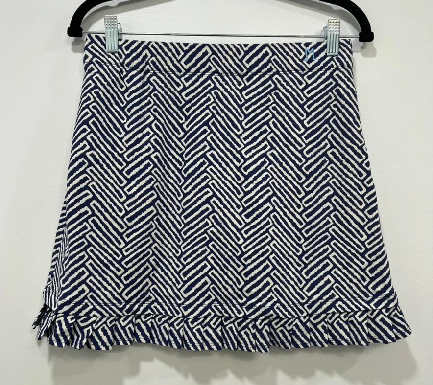 J Mclaughlin Agnes Skort‎ Small NWT $168 Catalina Ruffle Athletic Bargello Blue - Image 1