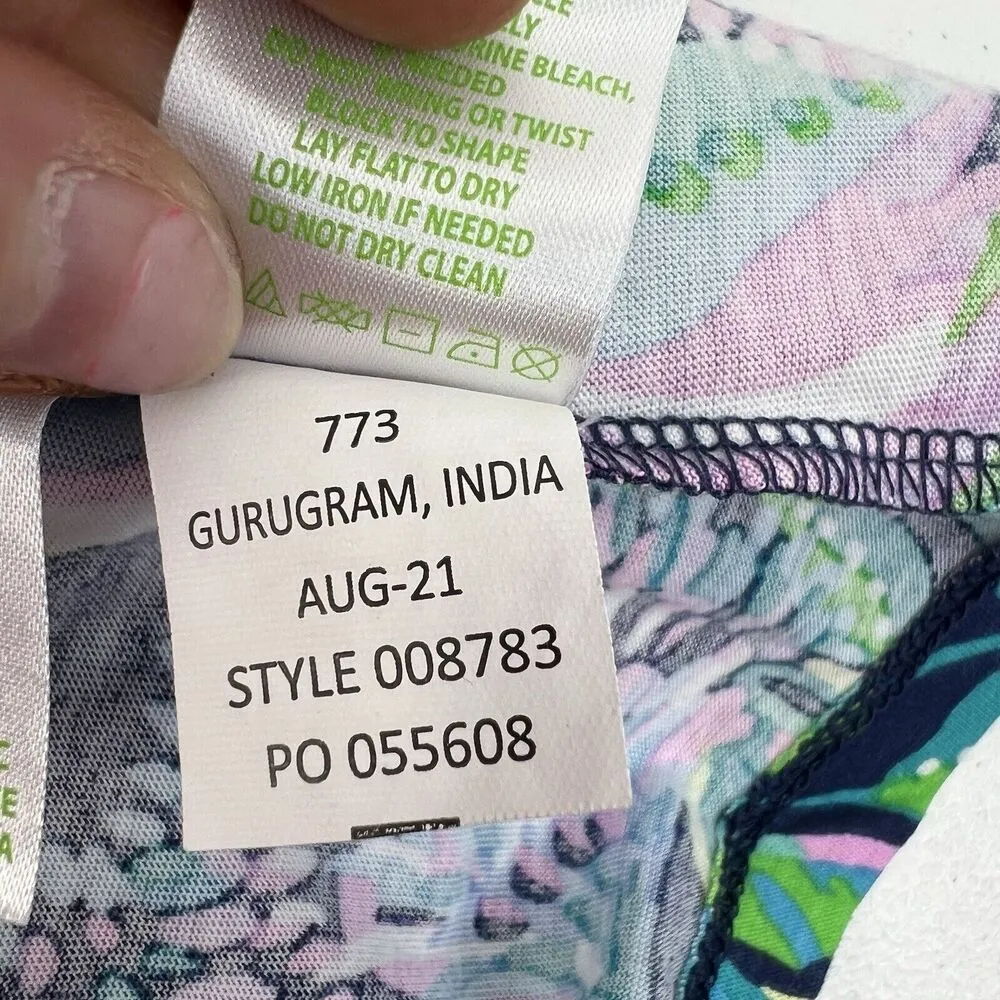 Lilly Pulitzer Size XS Diann Dress High Tide Navy She’s Got Sol Floral Women's - Image 11