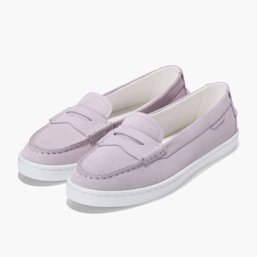 NEW Cole Haan Nantucket Penny Loafer (Women) 9B, PURPLE HEATHER SUEDE/ WHITE - Image 7
