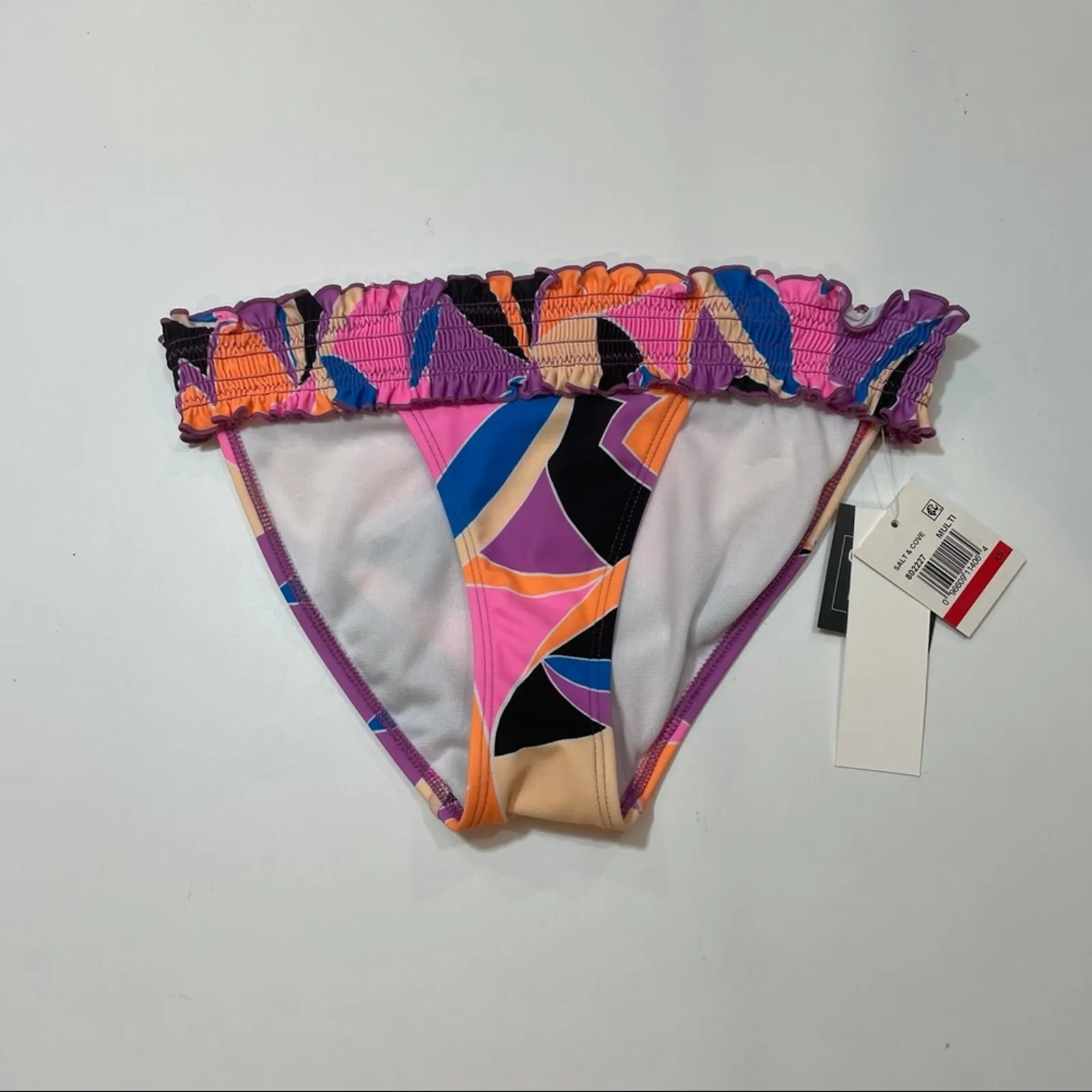 Salt+Cove Kaleidescope Smocked Bikini Swim Bottom Purple Size undefined - Image 6