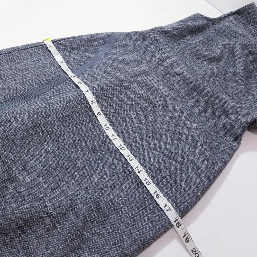 J. Crew Wool Blend Gray Chevron Print Sheath Dress Professional Work - Image 7