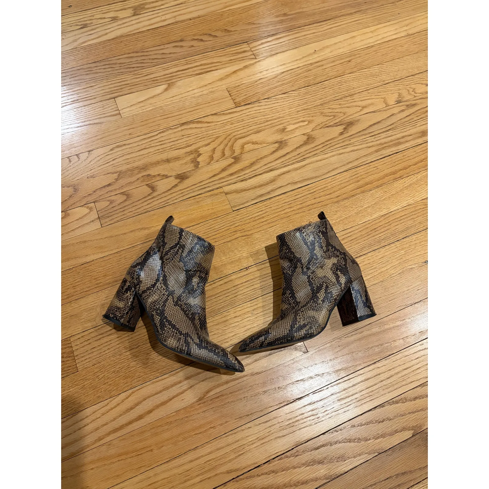 Kurt Geiger snakeskin pointed toe booties size 37 - Image 5