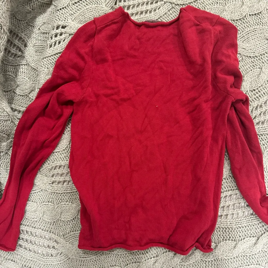Brandy Melville Red Crew Neck Sweater - Image 4