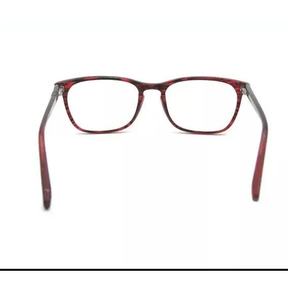 5TH & Madison " ELANA WIN " Transparent‎ Red Striped Reading Glasses Frames Only - Image 4