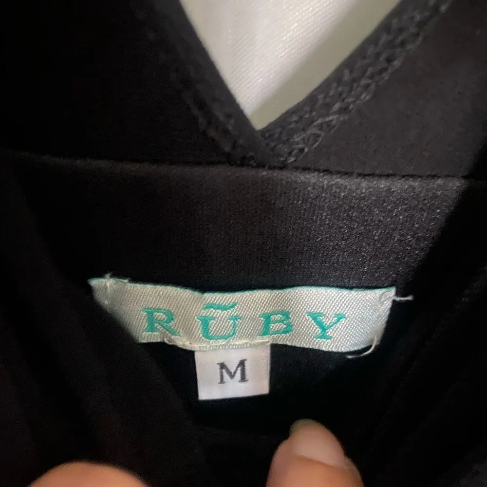 Ruby Rox - Black Chiffon Wiggle Cocktail Dress. - Image 6