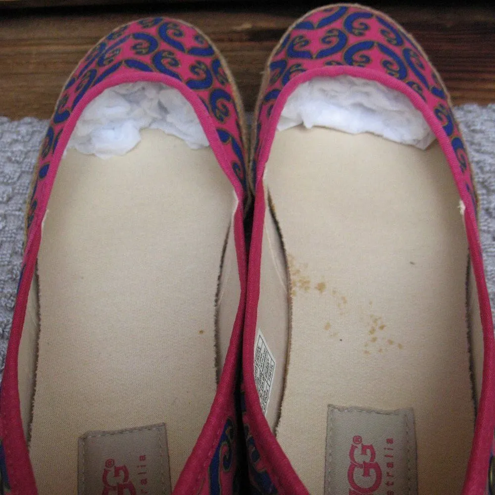 UGG Pink Print Slip on Shoes - Image 7