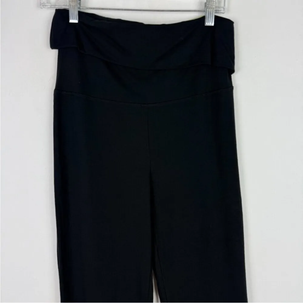 Aerie Offline OG Super Flare Foldover Hi-Rise Leggings Black Size Large L - Image 3