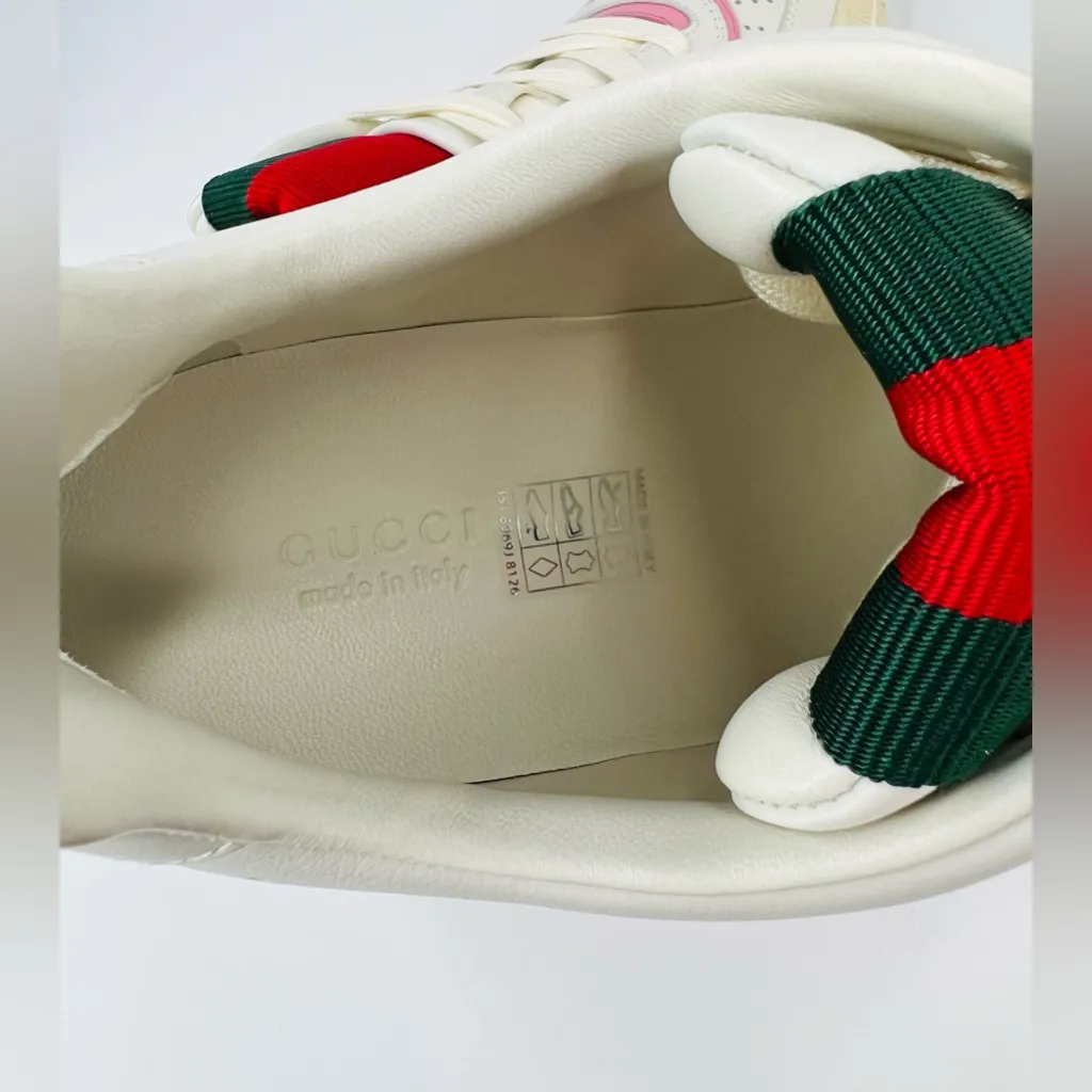Gucci Re Web Ace Women Sylvie Logo Leather Low Top Sneakers Size EU 40 - Image 9