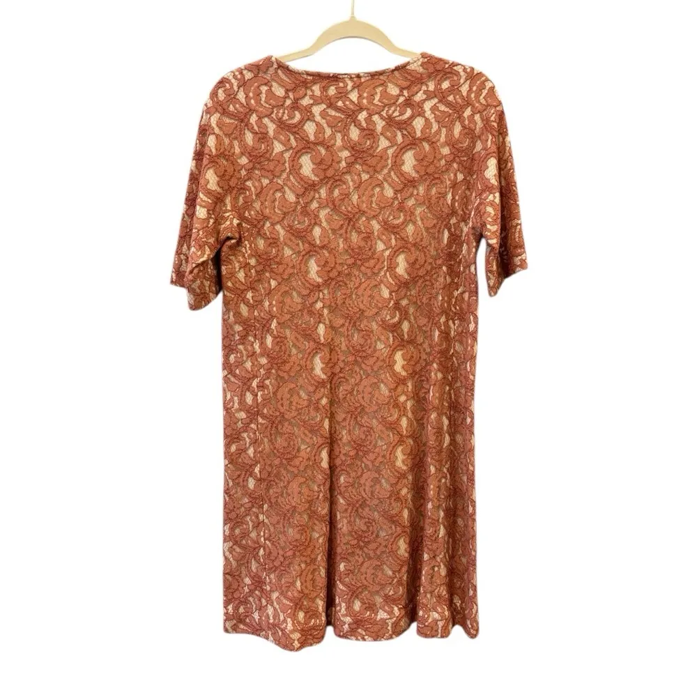 Paul & Joe Sister Peach Lace Bellini Dress Anthropologie EUC - Image 4