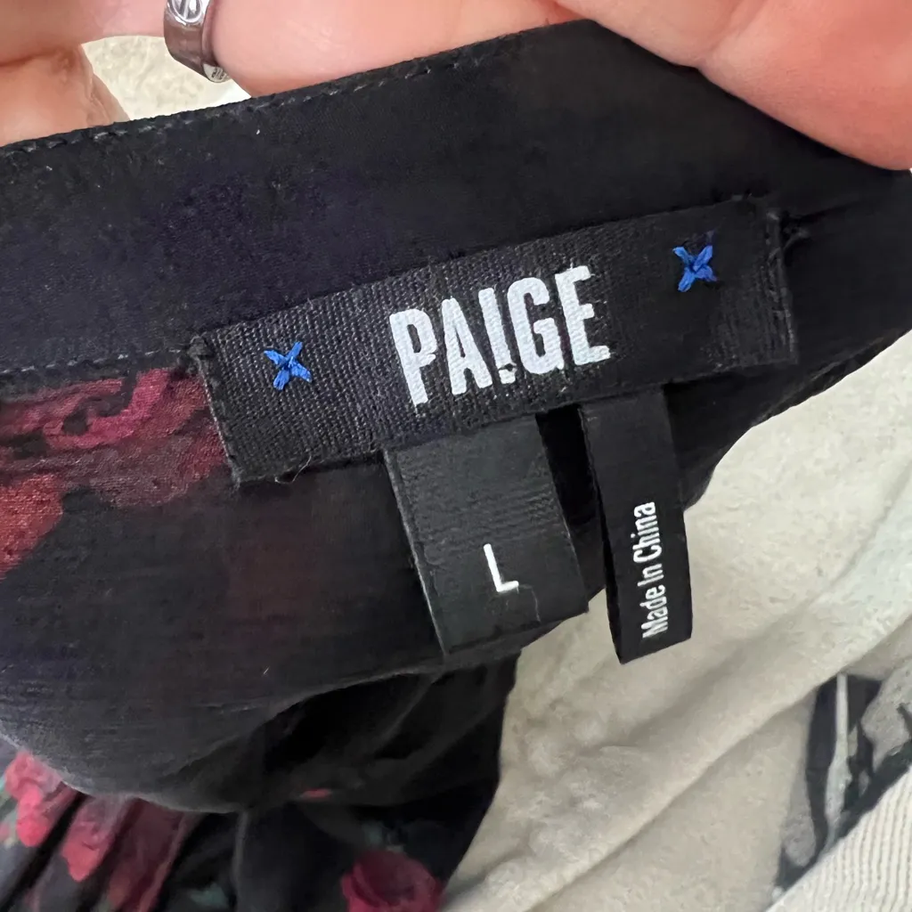 PAIGE‎ Joplin rose blouse large - Image 5