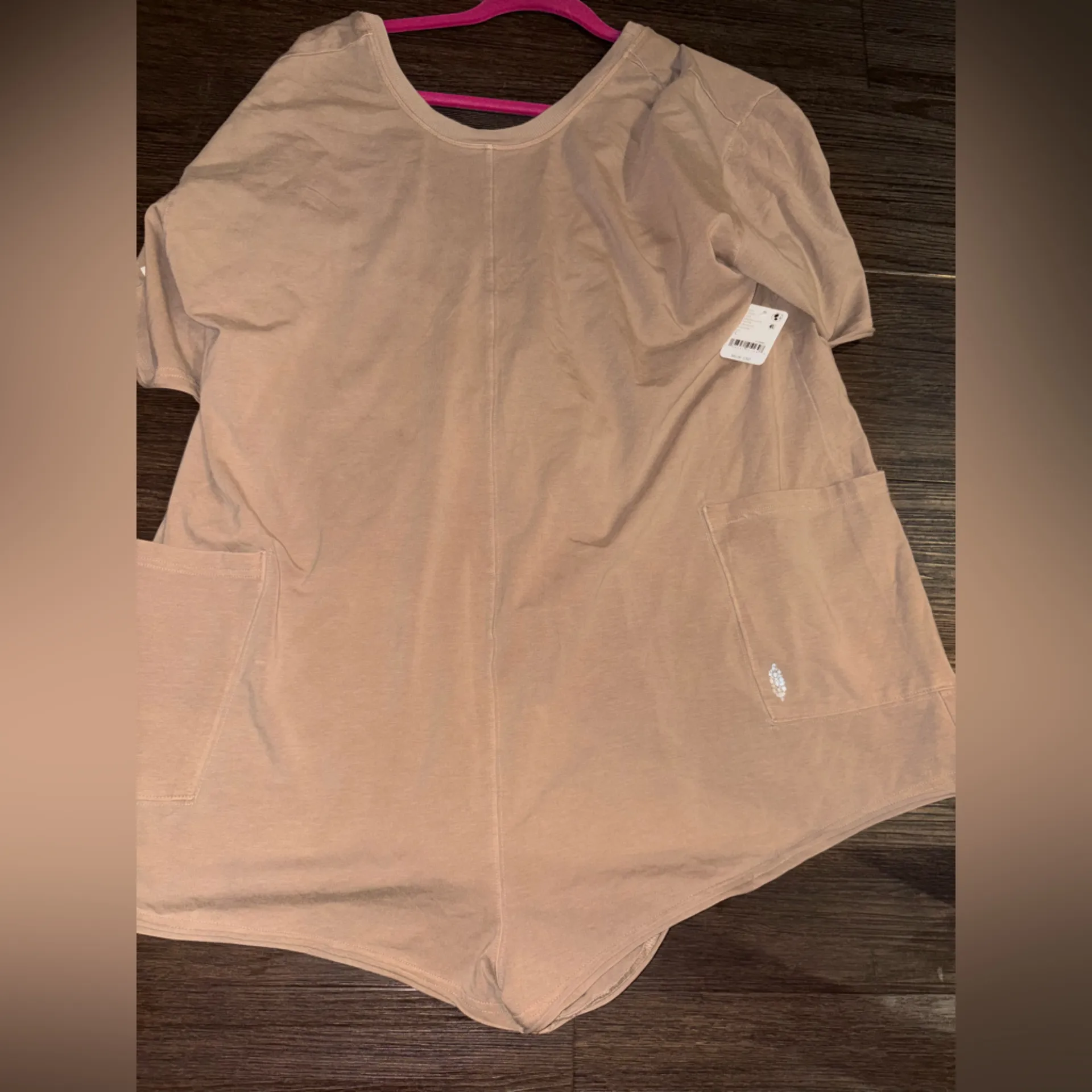 NWT‎ FP Movement hot shot tee romper mocha latte Tan - Image 3