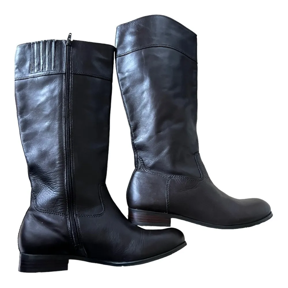 Arturo Chiang Brown Leather Knee High Boots Size 7.5MW - Image 5