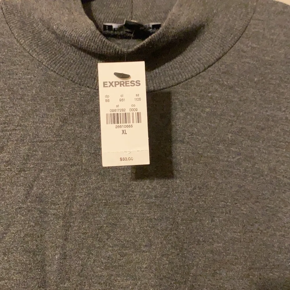 NWT Express heathered cinched mock neck cozy sweatshirt, XL - Image 9