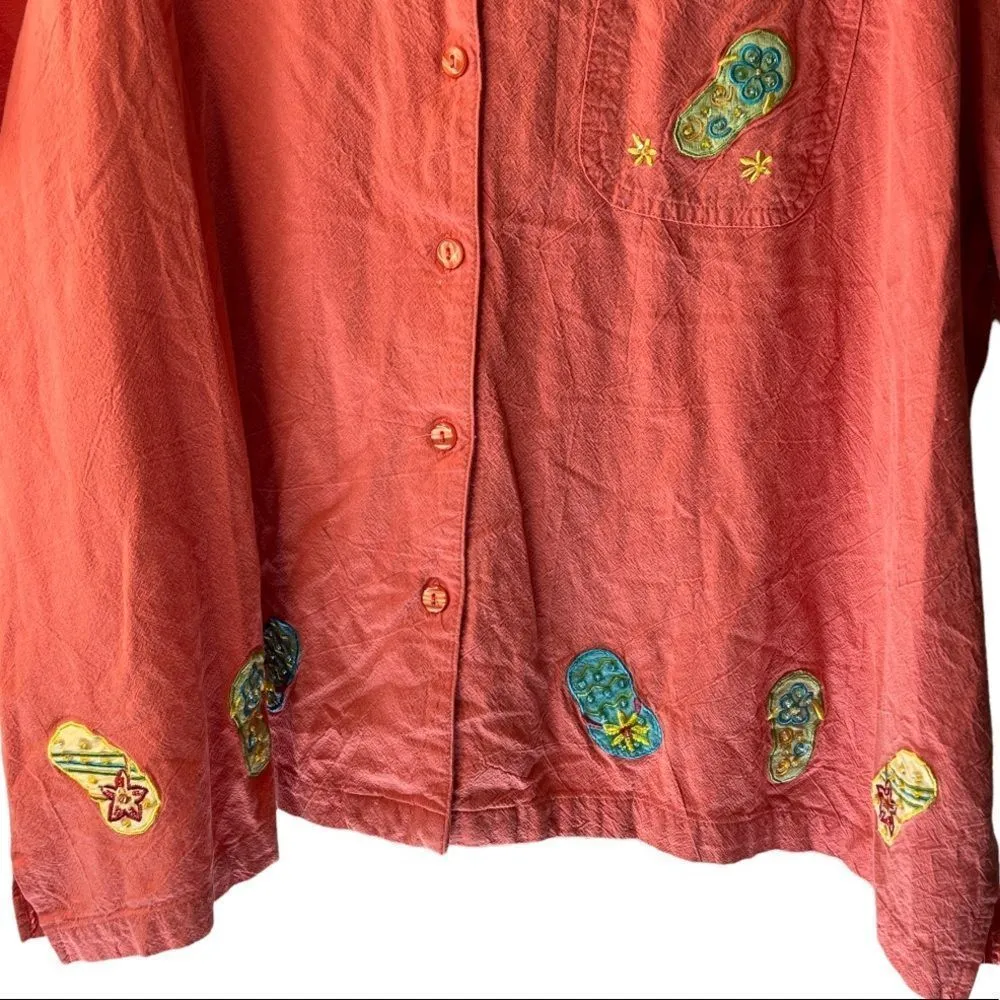 Vintage Pretty Bleu Woman Top Size XL - Image 3