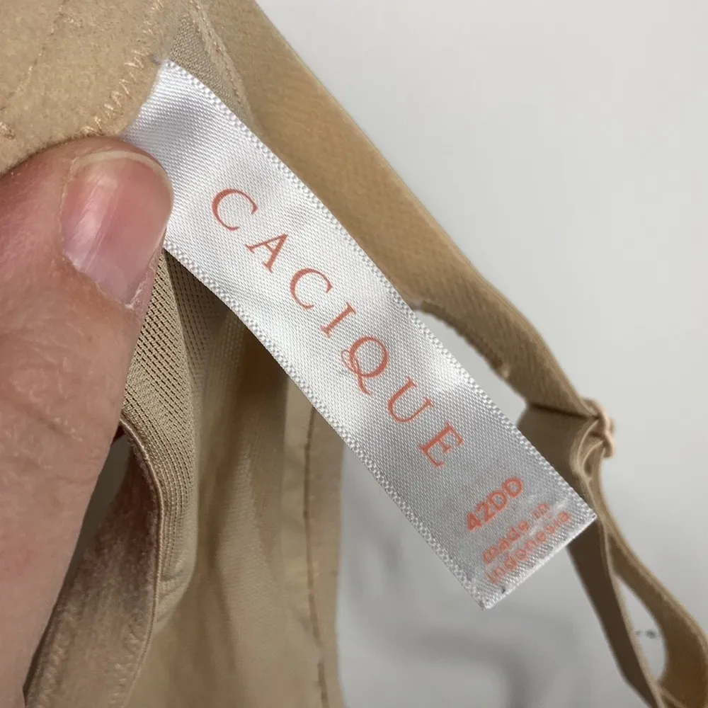 Cacique modern lace covered lightly lined Balconette bra size 42DD - Image 3