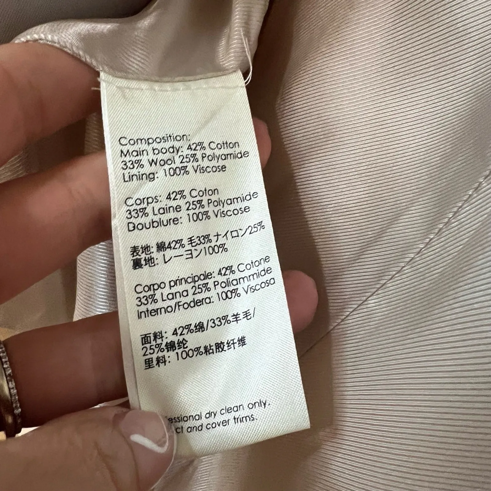 3.1 Phillip Lim Womens Cutaway Blazer Jacket Light Beige Notched Structured 4 - Image 8