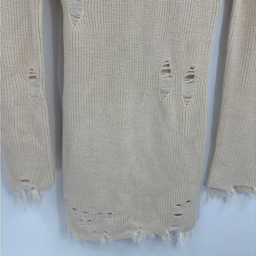 Revolve lovers + friends Keeney wool blend crochet knit distress Dress size xxs - Image 7