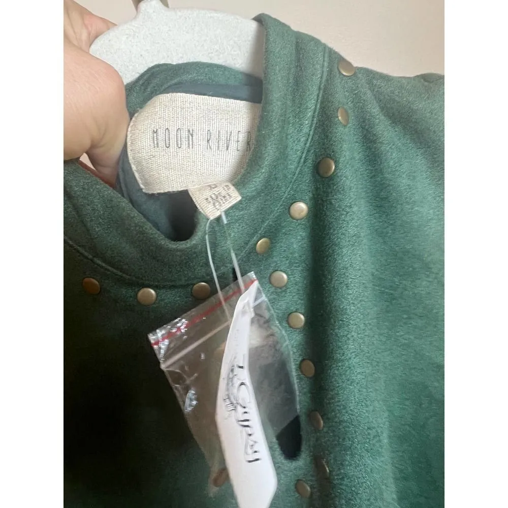 Anthropologie Moon River Green Suede Crop Top NWT Sz. XS - Image 7