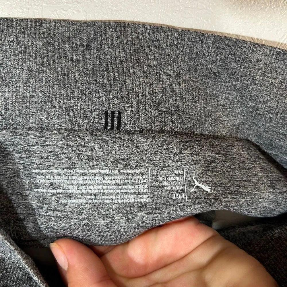 PUMA Gray Seamless Sports Bra Women’s Large Stretchy Comfort Fit - Image 3