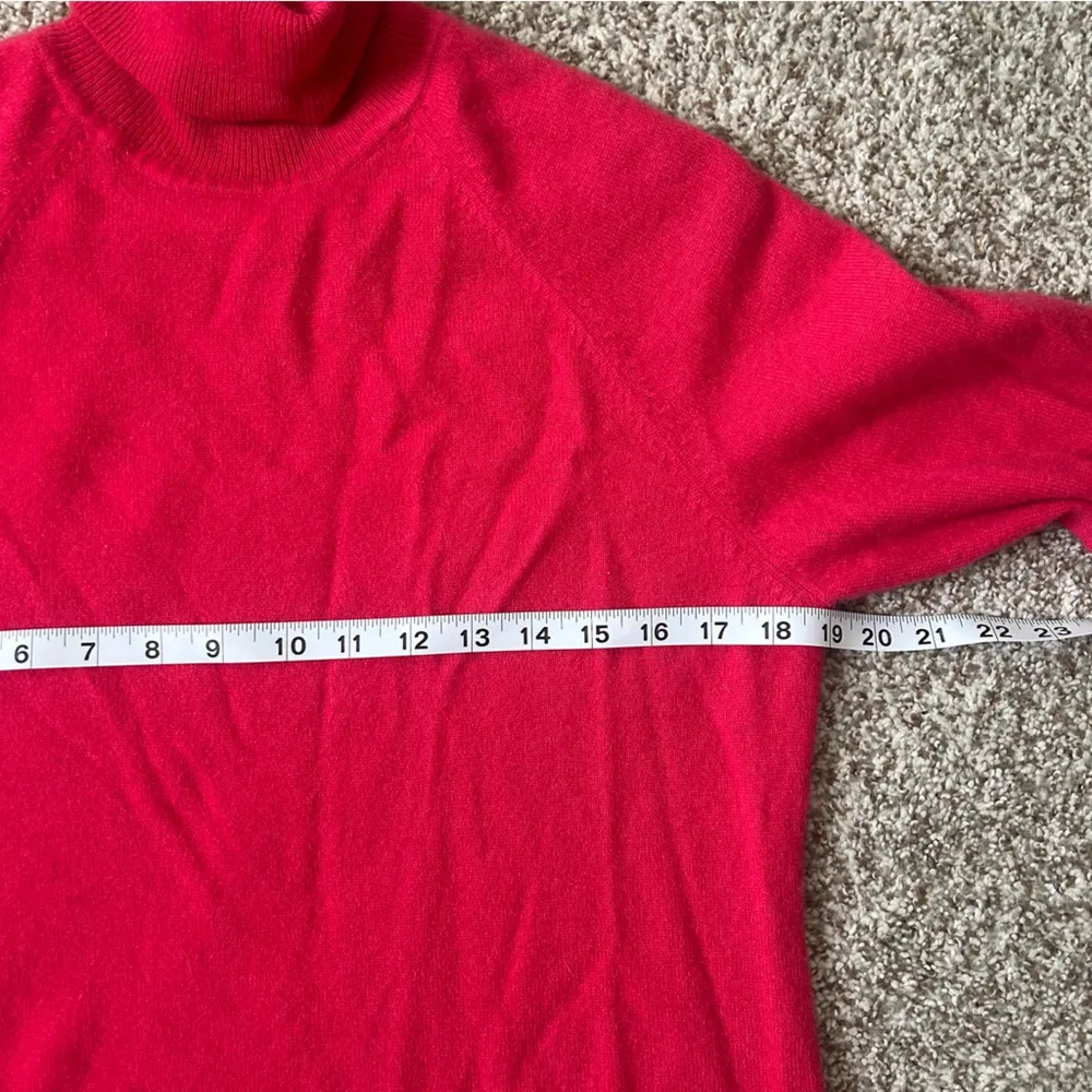 Marshall Fields Classic Pink Magenta Cashmere Turtleneck Sweater XL Comfy Casual - Image 4