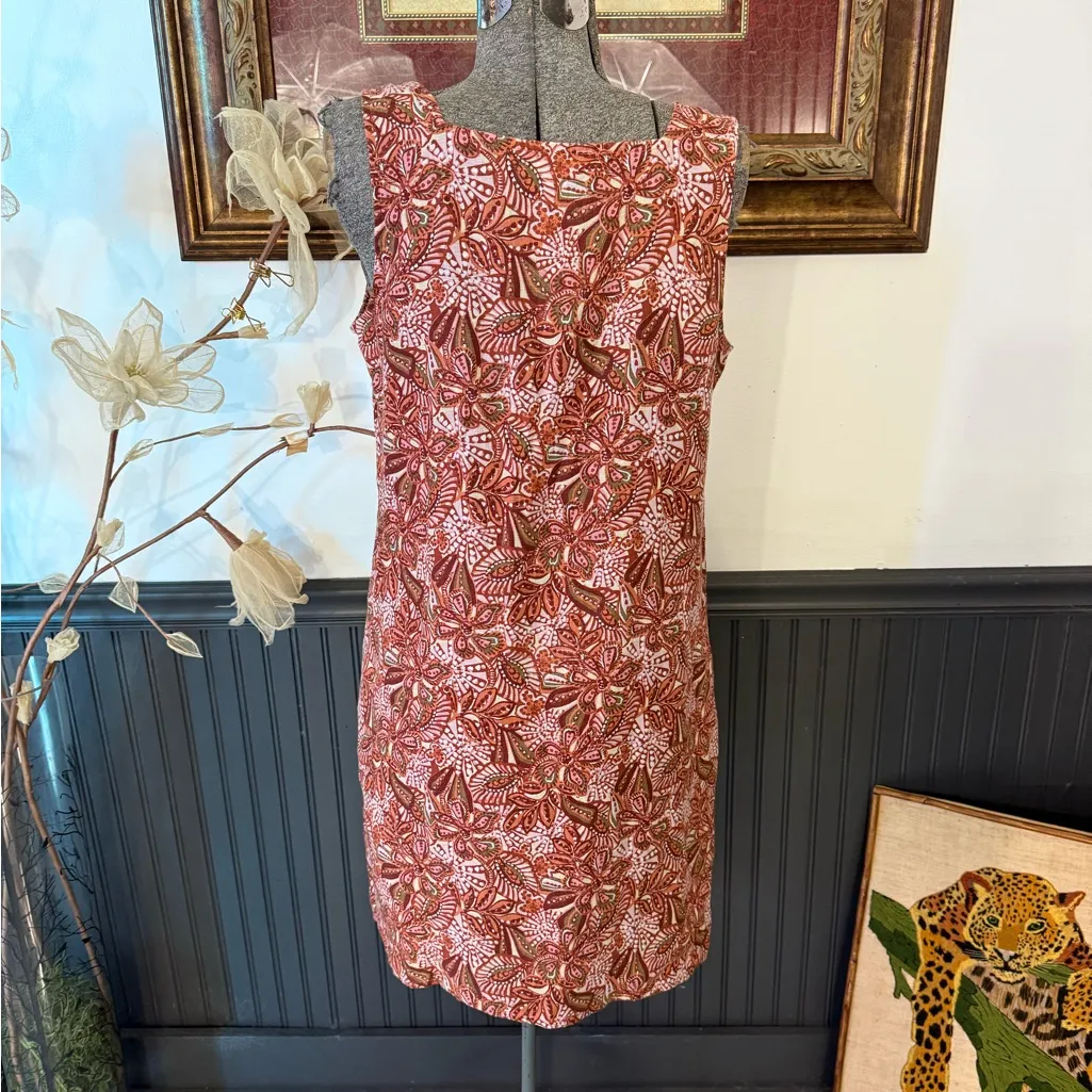 Garnet Hill 100% Linen Vale Square Neck Button Front Tank Dress ~ Size 6 💚🍄 - Image 6