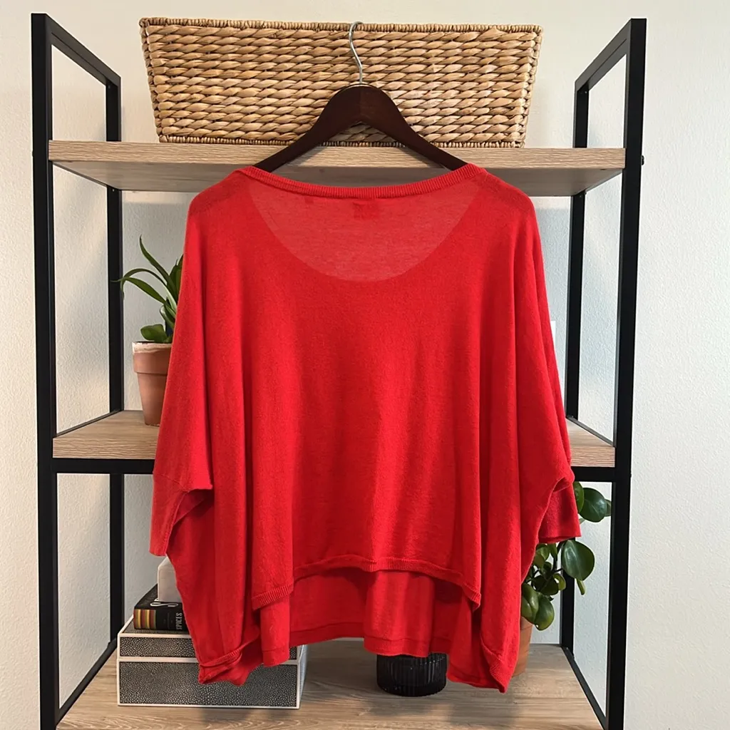 Cabi Cartwheel Boxy Dolman Sleeve Oversized Spring Light Sweater #5279,  Medium - Image 6