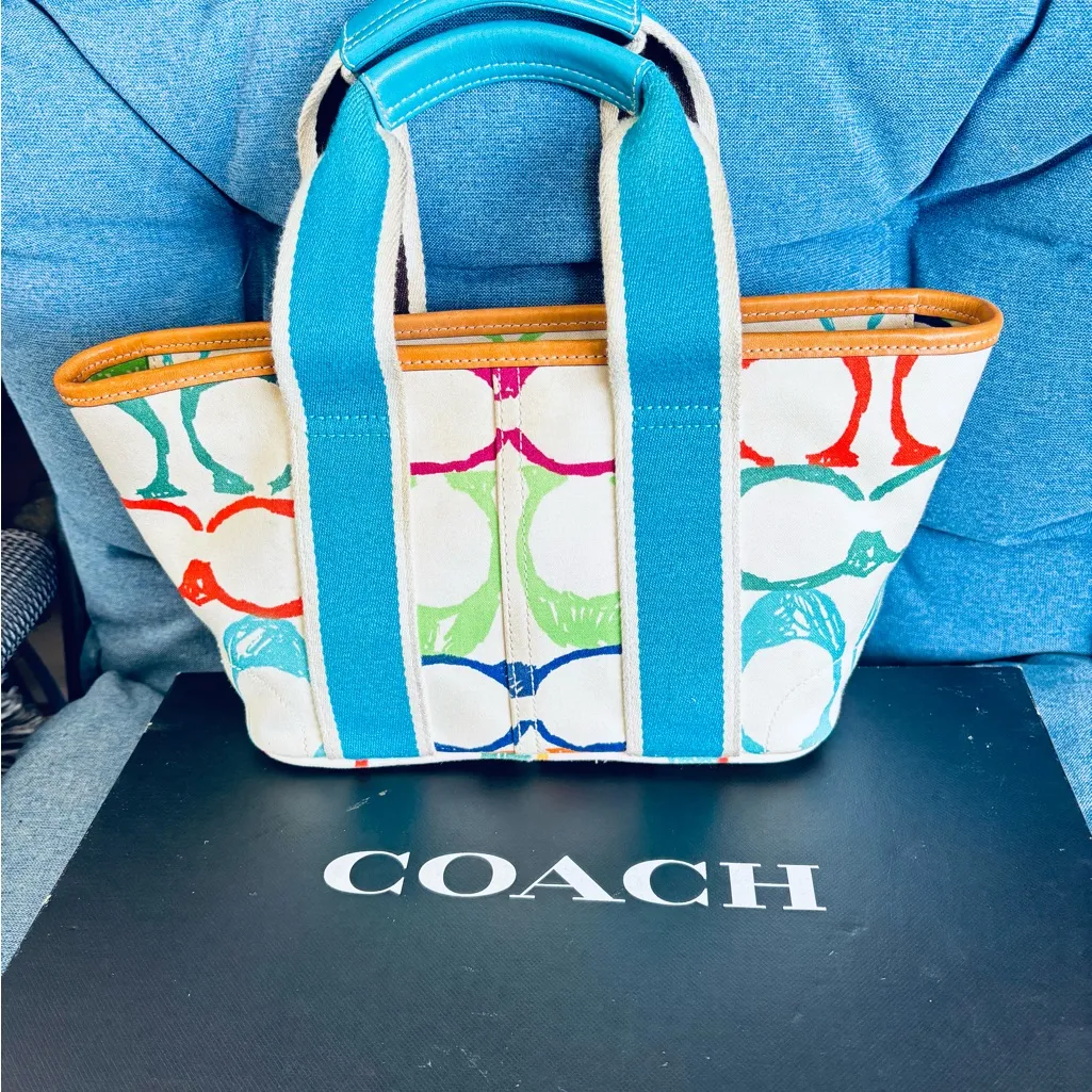 Coach  Hampton Scribble Signature Mini Tote Bag - Image 4