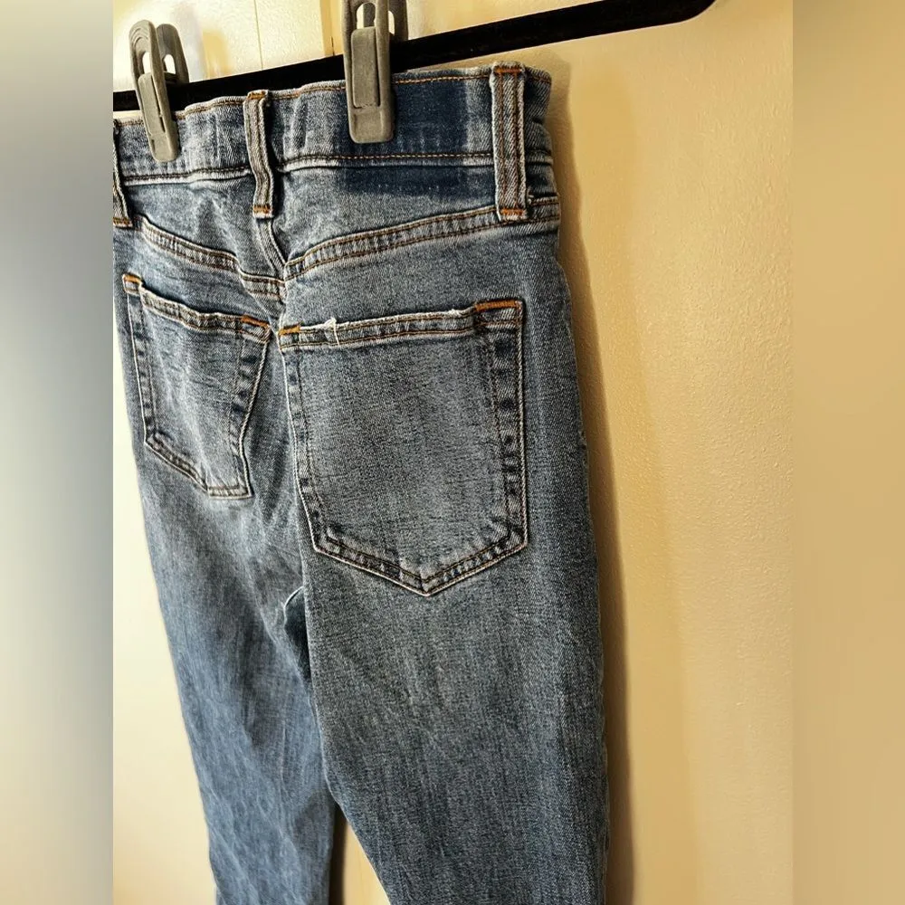 Abercrombie &‎ Fitch Ankle Straight Ultra High Rise Distressed Jeans Size 25/0s - Image 10