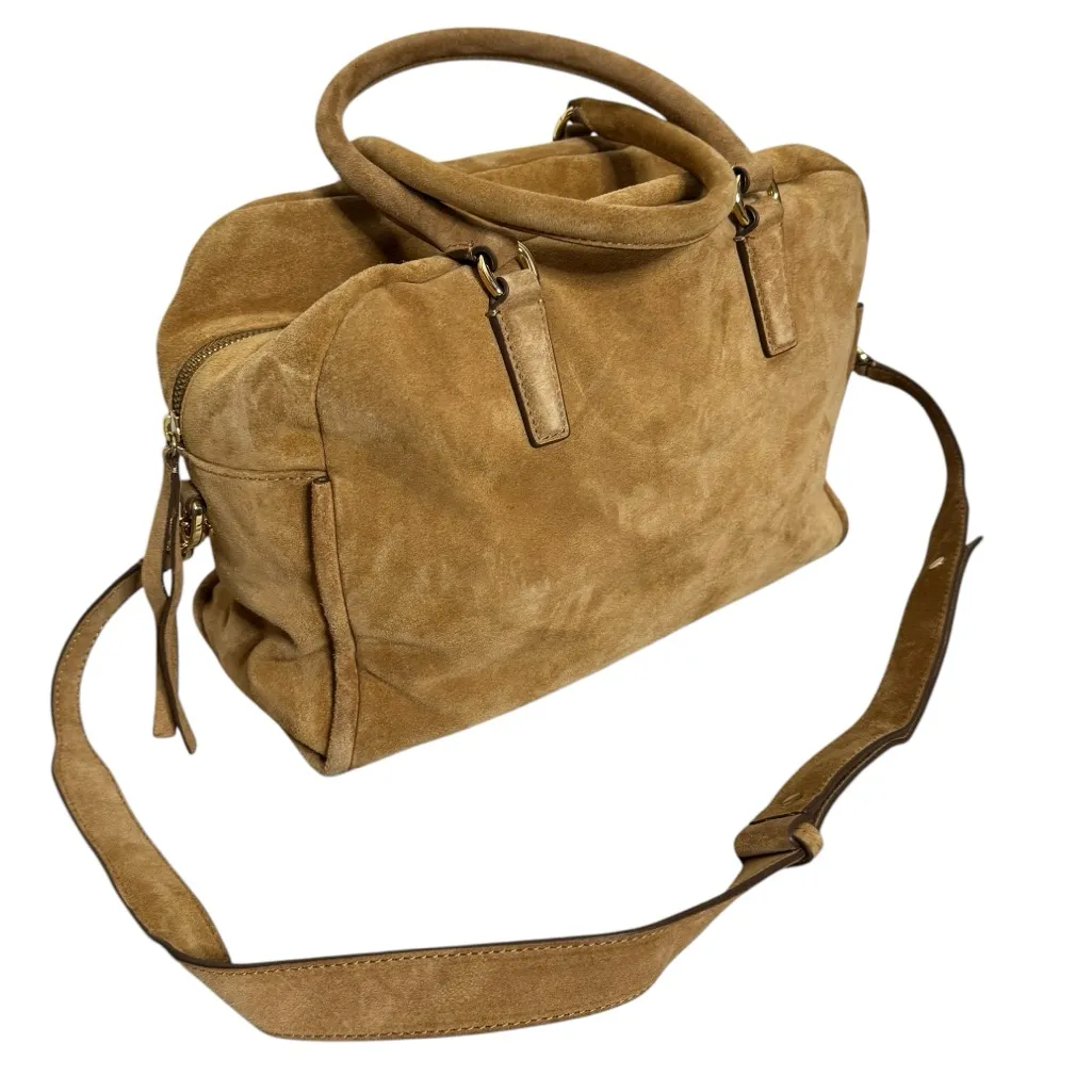 Banana Republic Tan Suede Large Duffle Bag - Image 2