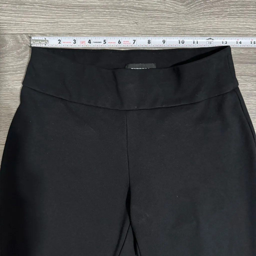 Express Women Black Stretchy Wide‎ Waist Band Cropped Pants Size S Office Formal - Image 9