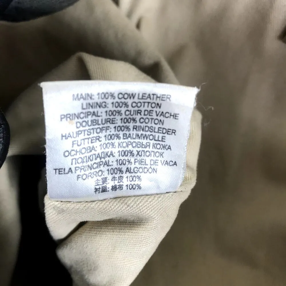 WHISTLES Cow Leather Backpack Black Drawstring Zip Academia Lifestyle Travel - Image 10