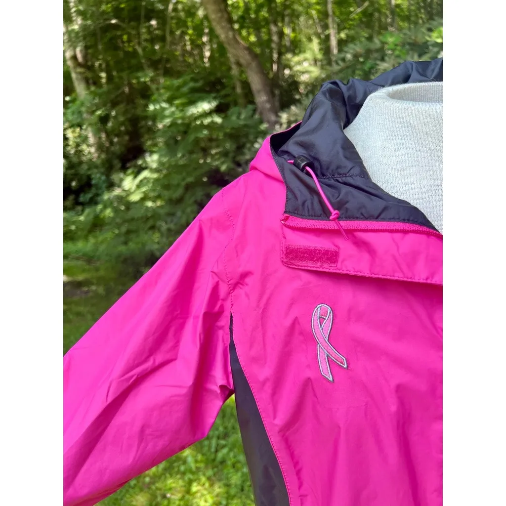 Women's M Columbia Jacket Windbreaker Breast Cancer Pink Ribbon - Image 3