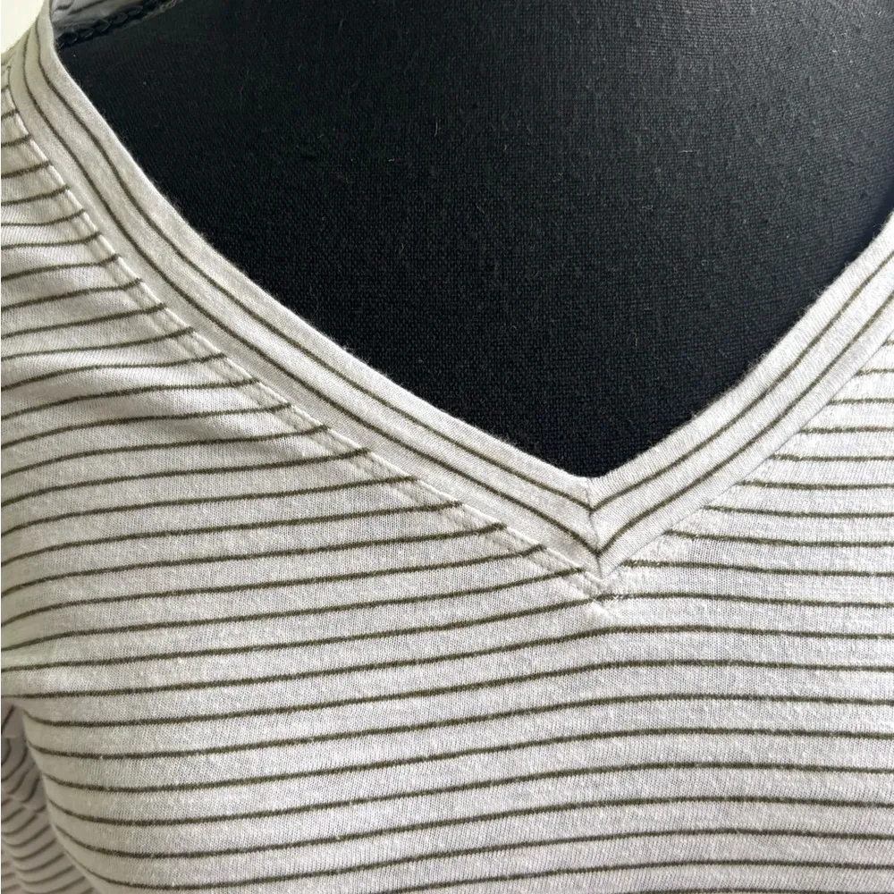 Eileen Fisher 100% Organic Cotton‎ V Neck Long Sleeve Shirt XS/TP workwear chic - Image 2