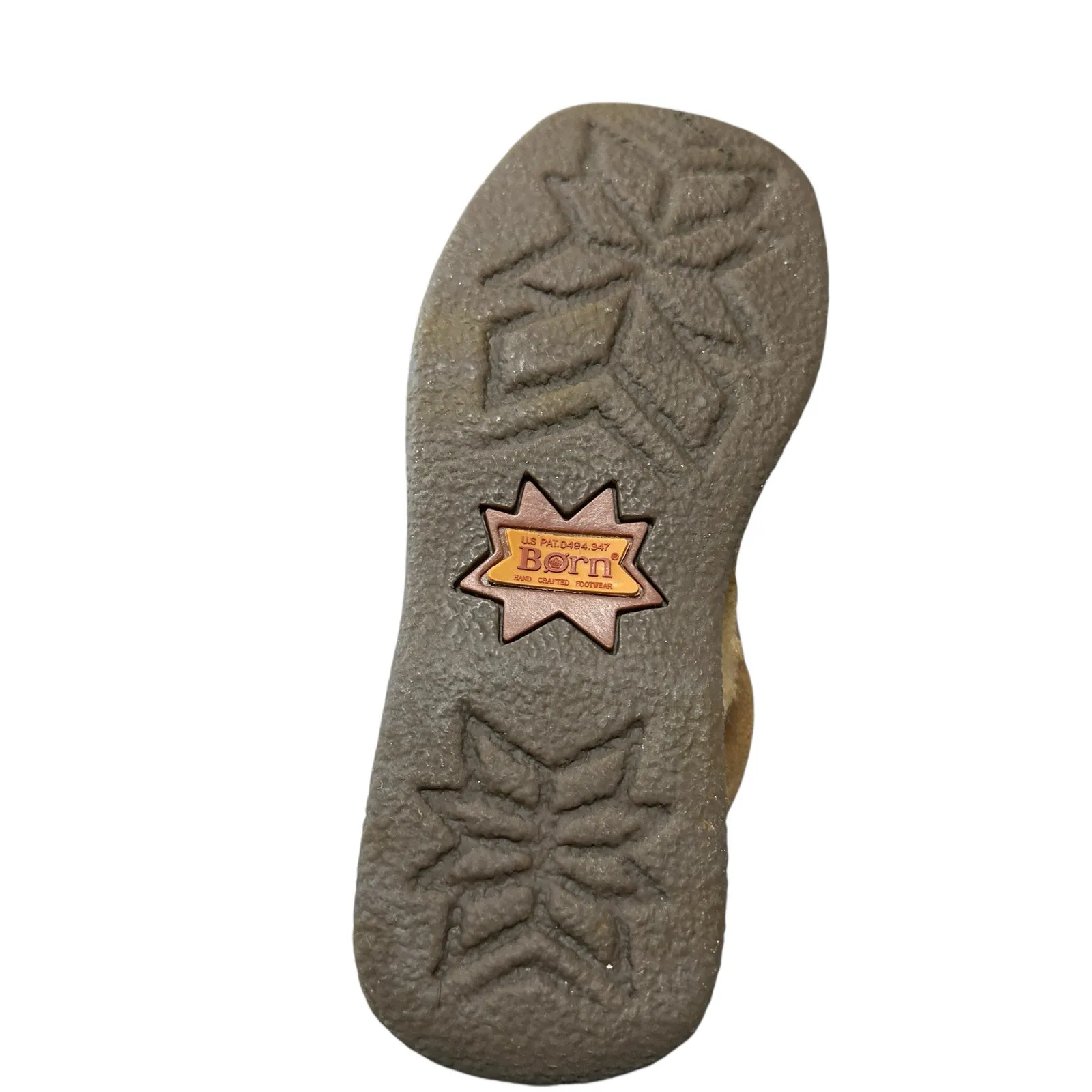 Born Leather Booths Shearling faux fur Lined Lace Up Winter Size 6 Brown Cream - Image 2