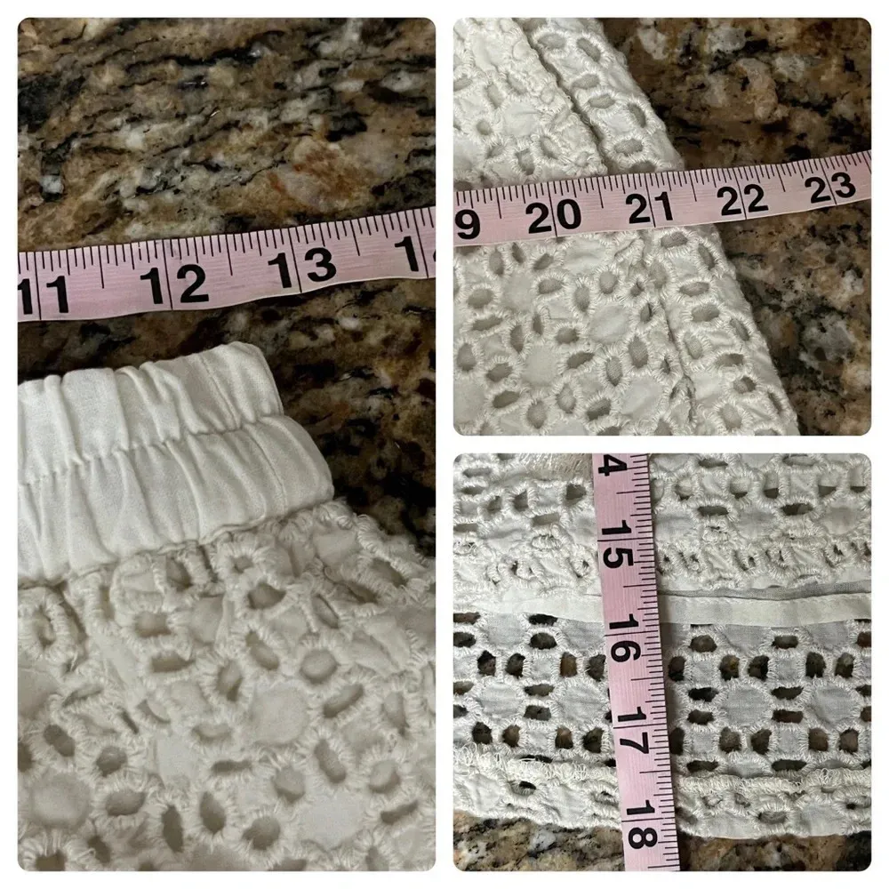 Lucky Brand Beige Eyelet Mini Skirt Women’s S – Crochet Boho Beach Festival Prep - Image 6