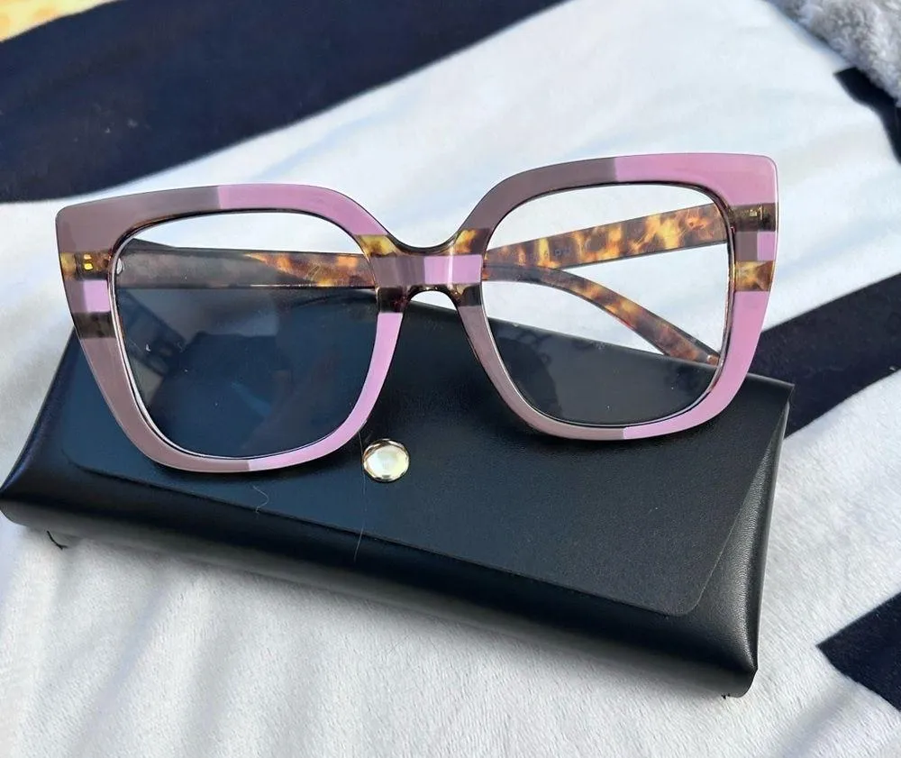 Lavishly Paris Stylish Pink and Black Women's Computer Eyewear - Image 3