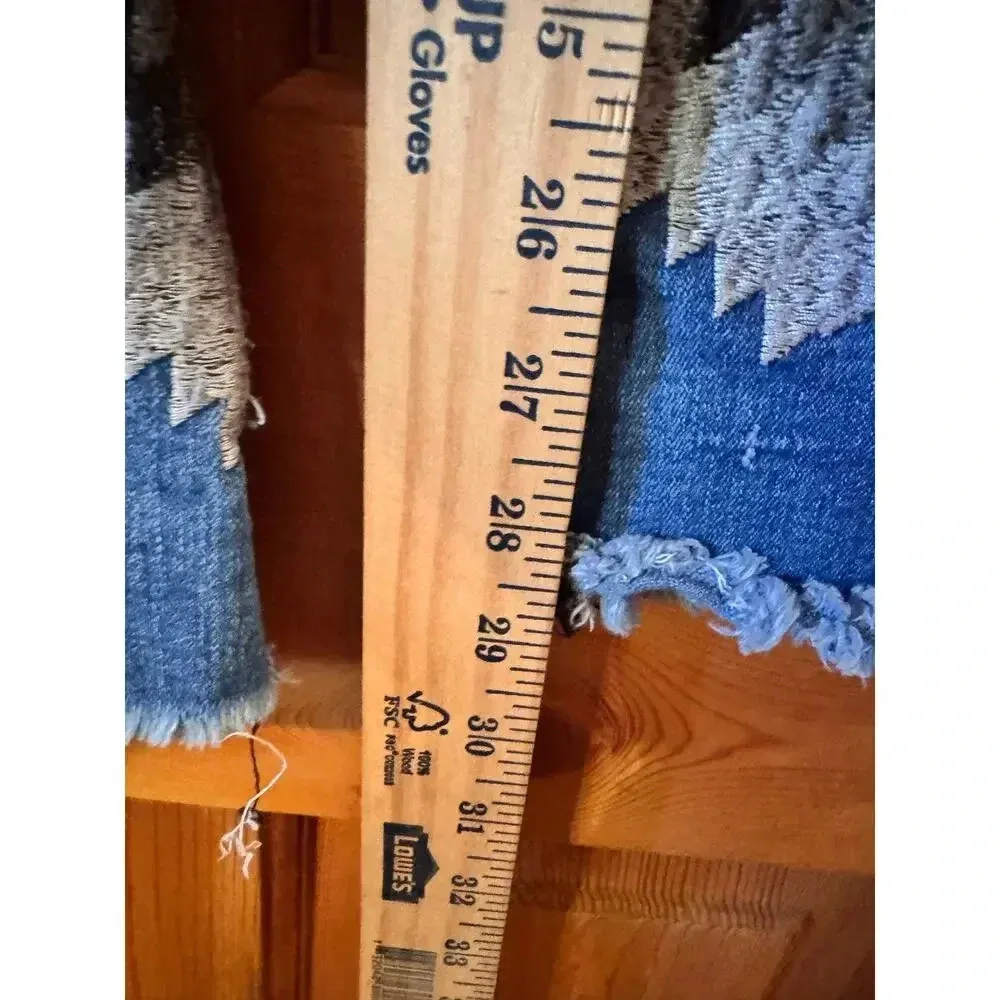 Crazy Train 70's flair rough hem 13/31 embroidered Jeans med wash western - Image 8