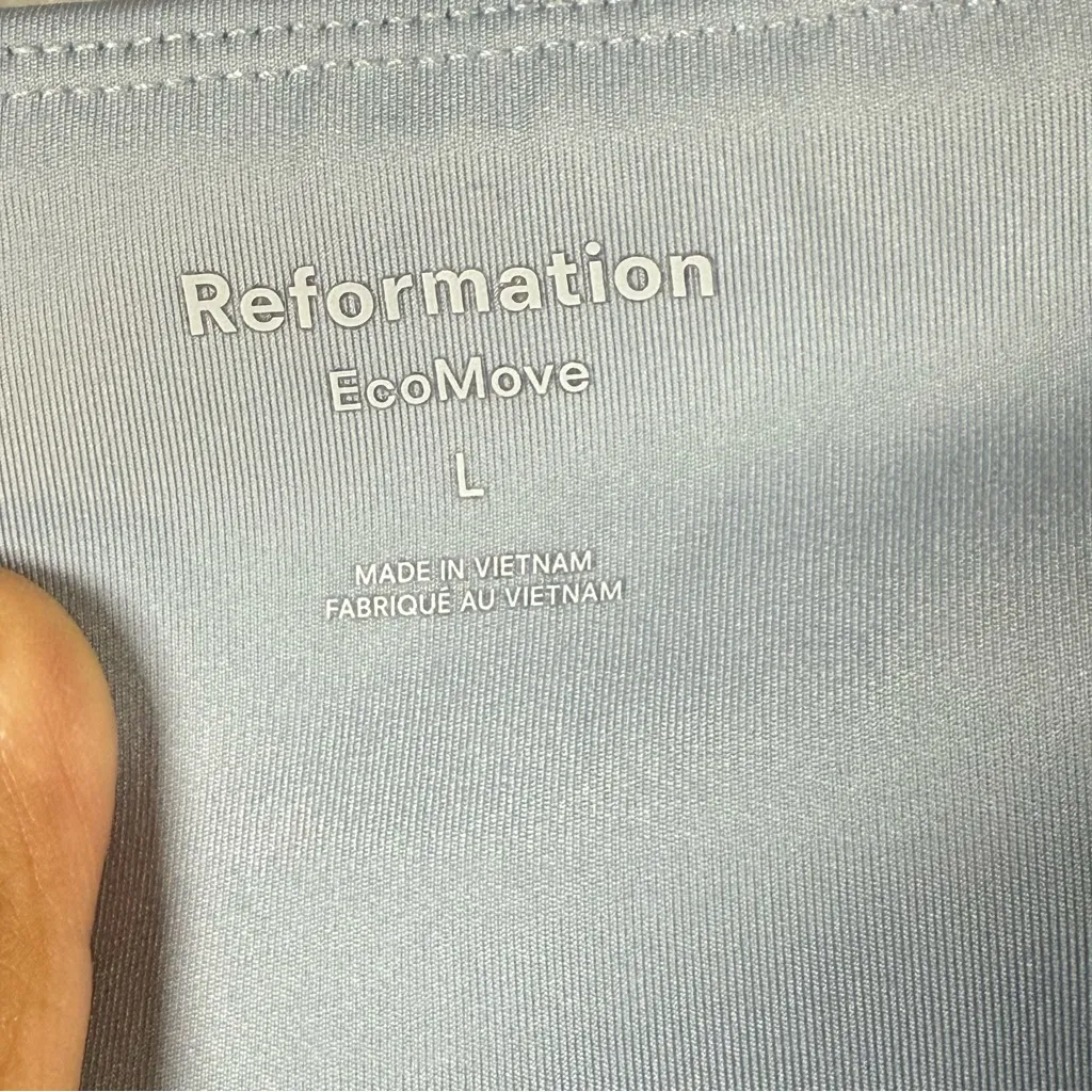 Reformation EcoMove Light Blue Bike Shorts SZ:L - Image 8