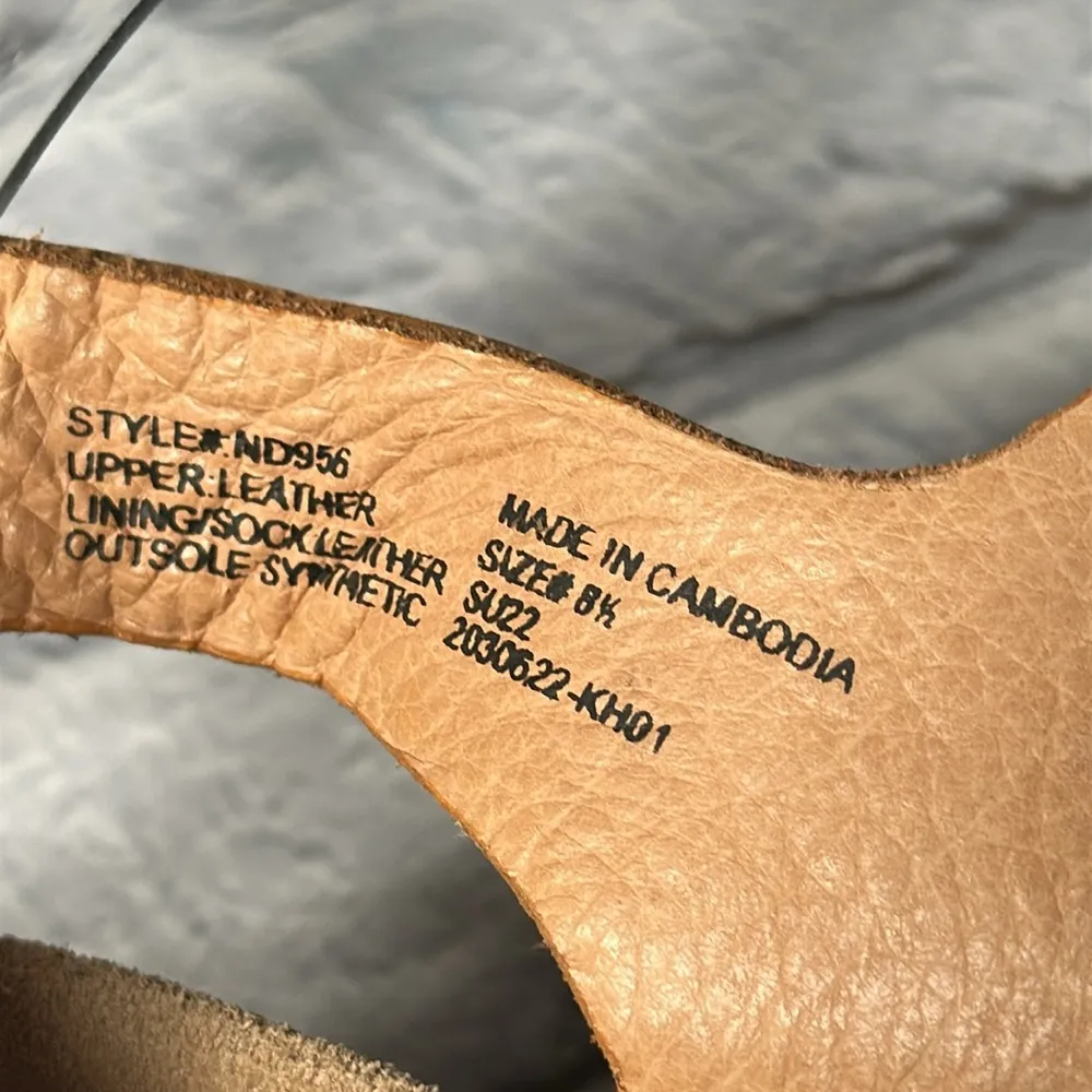 Madewell Addie Sandal Desert Camel Tan size 8 1/2 leather sandals - Image 9