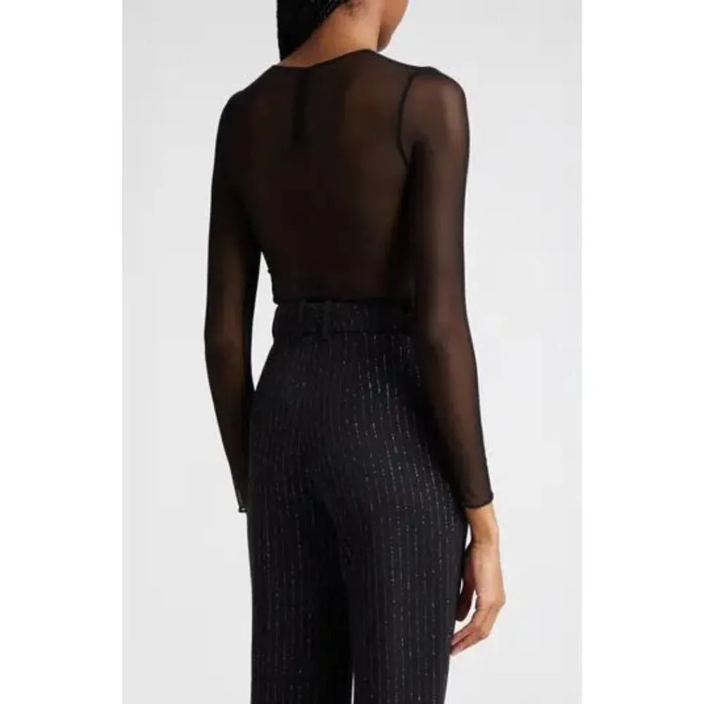 MOTHER OF ALL Ellie Mesh Top in Black Size Small (Fits US 4 - Image 3