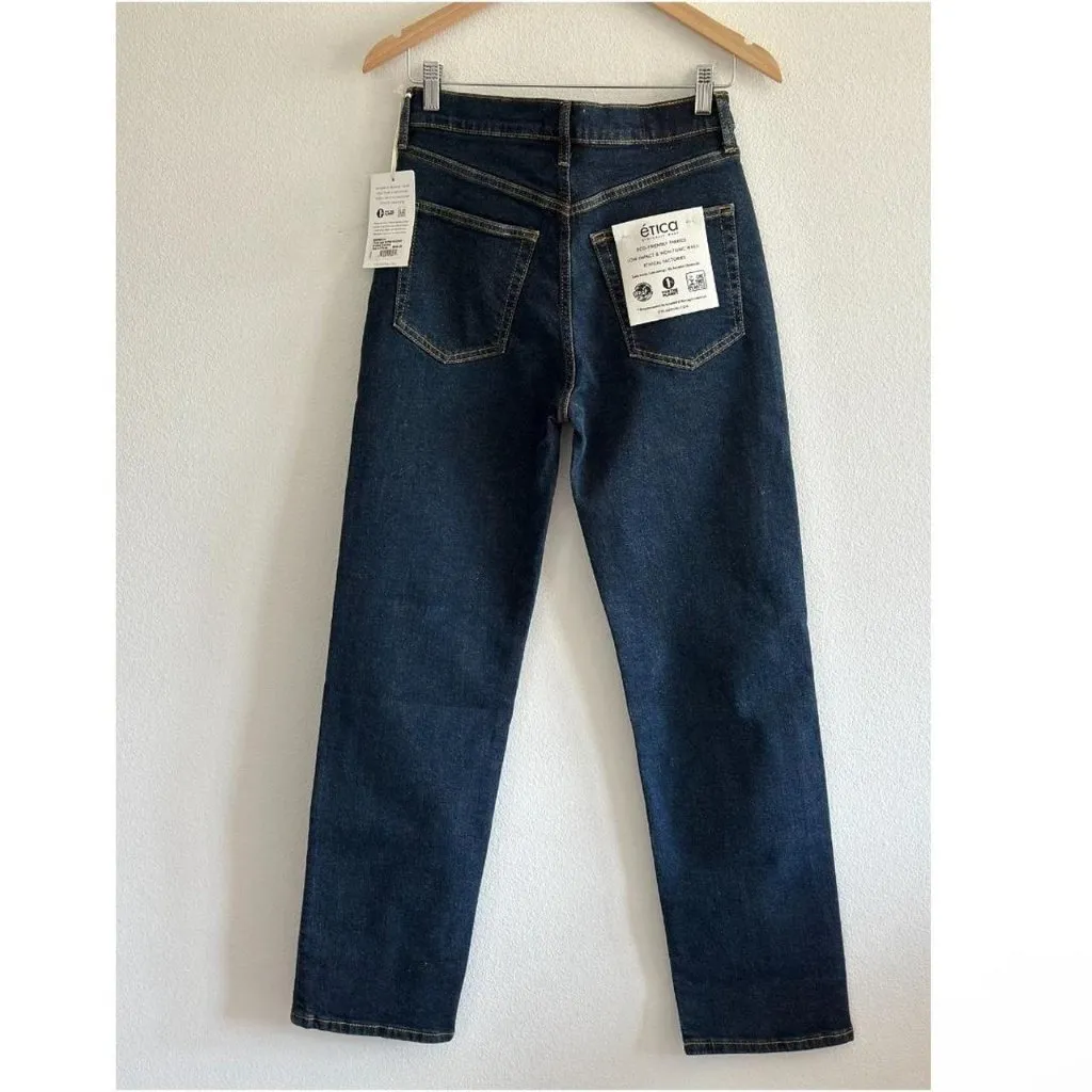 Etica Tyler High Vintage Straight Jean in Storm Chaser, Size 26 - Image 10